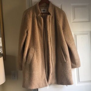 Oversized Camel Teddy Coat